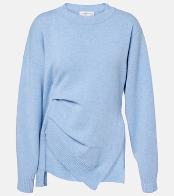 Gathered asymmetric wool sweater | Victoria Beckham