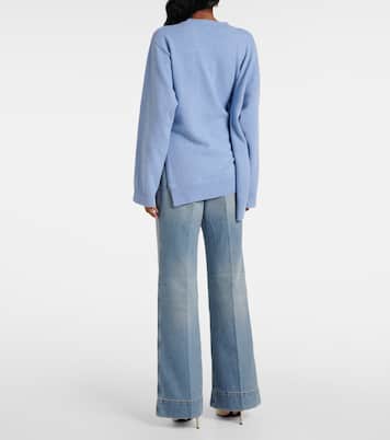 Gathered asymmetric wool sweater | Victoria Beckham