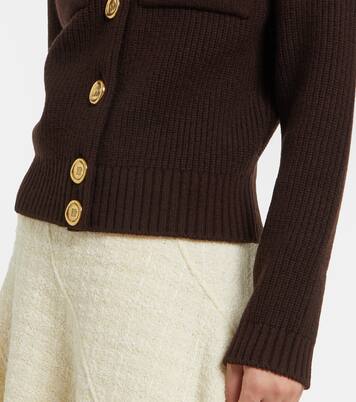 Shearling-trimmed wool and cashmere-blend cardigan | Givenchy
