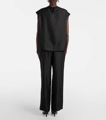 Top Dasha in twill di seta | Asceno