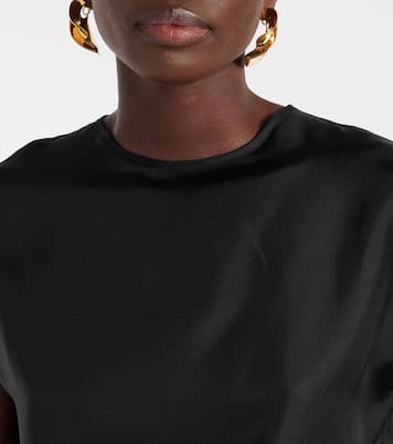 Top Dasha in twill di seta | Asceno