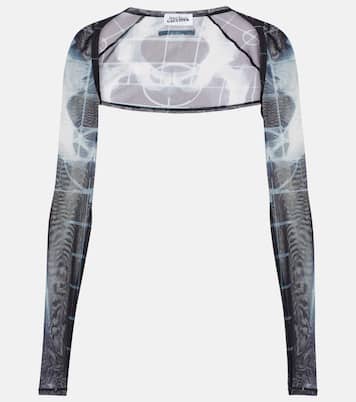 Coprispalle The Black Squeletor in mesh | Jean Paul Gaultier