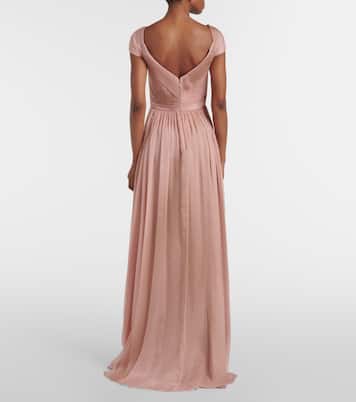 Abito lungo in chiffon di seta | Elie Saab