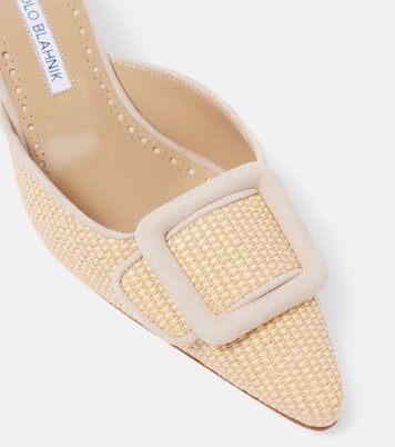 Mules Maysale 50 en raphia | Manolo Blahnik