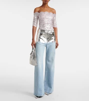 Jeans a gamba larga metallizzati | Rabanne
