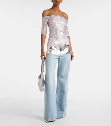 Jeans a gamba larga metallizzati | Rabanne