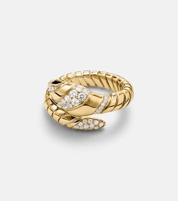Bague Serpenti Tubogas en or 18 ct, diamants et onyx | Bvlgari