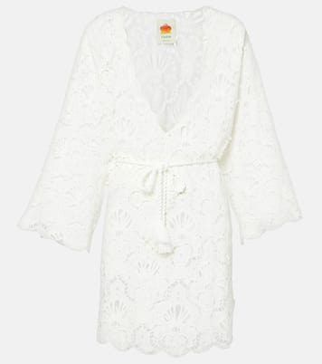 Vestido de playa Seashell de bordado inglés | Farm Rio