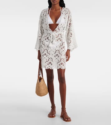 Vestido de playa Seashell de bordado inglés | Farm Rio