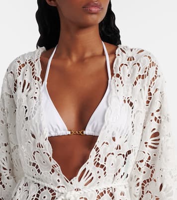 Vestido de playa Seashell de bordado inglés | Farm Rio