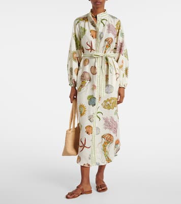 Abito midi Sea in lino | Alémais