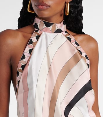 Top Iride de sarga de seda | Pucci