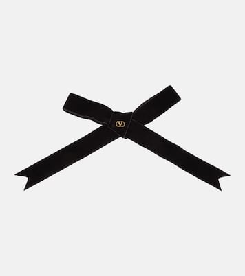 Barrette à cheveux VLogo en velours | Valentino