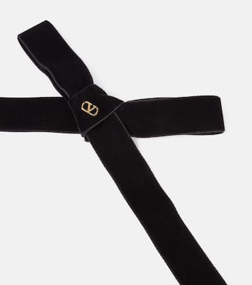 Barrette à cheveux VLogo en velours | Valentino