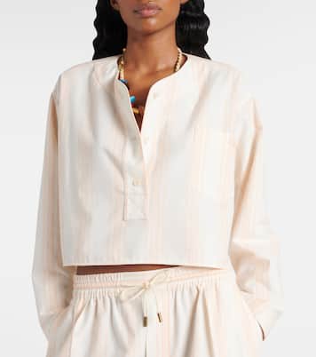 Top raccourci rayé en coton | Chloé