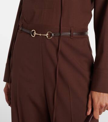 Horsebit wool-blend jumpsuit | Gucci