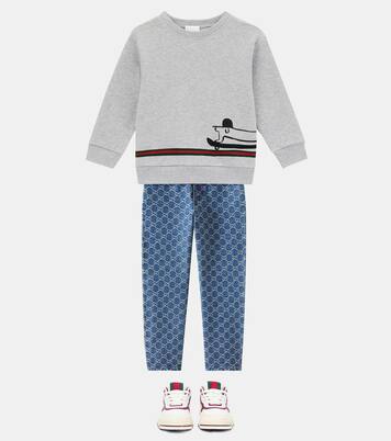 x Euan Roberts printed cotton fleece sweatshirt | Gucci Kids
