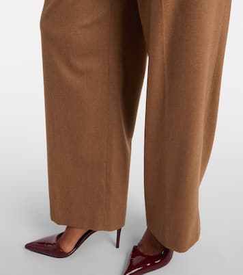 August high-rise wool straight pants | Khaite