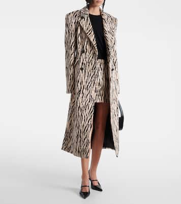 Printed faux fur miniskirt  | Rotate