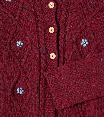 Denali cable-knit wool-blend cardigan | La Coqueta