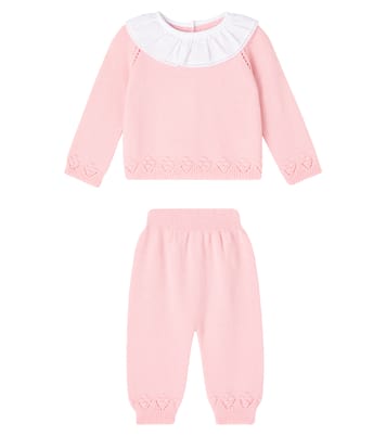 Baby Baya wool cardigan and pants set  | La Coqueta