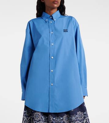 Cotton poplin shirt | Miu Miu