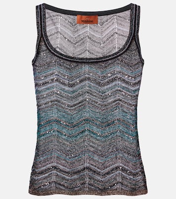 Top Zig Zag aus Lamé | Missoni