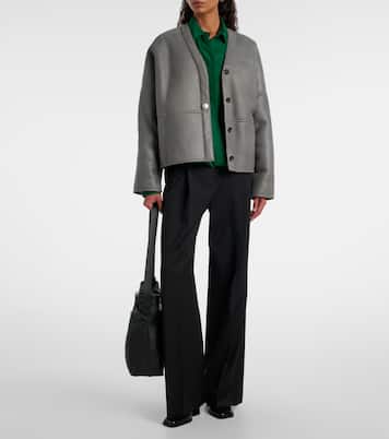 Pebble shearling-lined leather jacket | Loewe