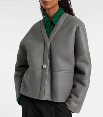 Pebble shearling-lined leather jacket | Loewe