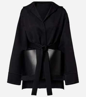 Jacke aus Schurwolle mit Leder | Alaïa