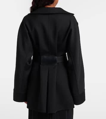 Jacke aus Schurwolle mit Leder | Alaïa