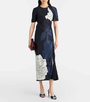 Floral midi dress | Victoria Beckham