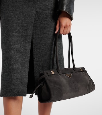 Prada Bonnie Medium suede shoulder bag | Prada