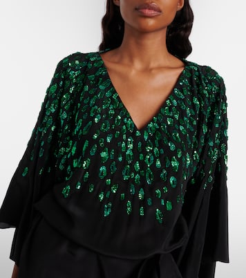 Sequined silk gown | Roberto Cavalli