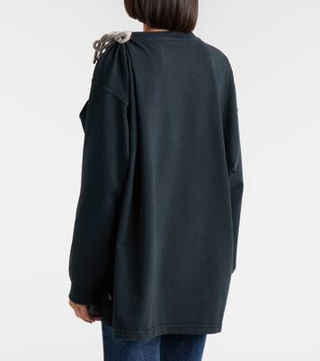 Embellished cotton jersey T-shirt | Area