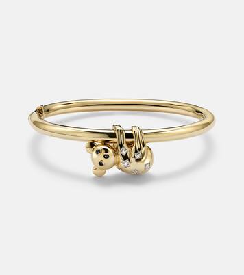Koala 9kt gold (375/1000) bracelet with diamonds and enamel | Yvonne Léon