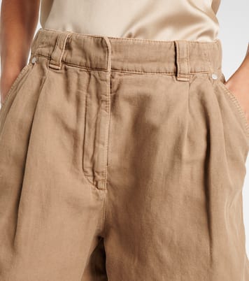 Bermuda-Shorts aus Baumwolle und Leinen | Brunello Cucinelli