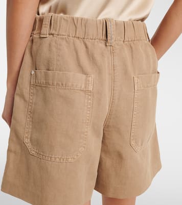 Bermuda-Shorts aus Baumwolle und Leinen | Brunello Cucinelli