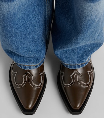 Embroidered cowboy boots | Ganni