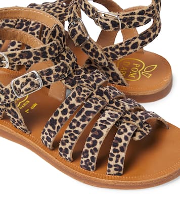 Plagette Gladiator suede sandals | Pom d'Api