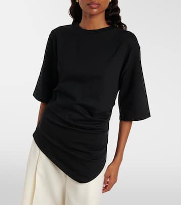 Camiseta de algodón fruncida | Róhe