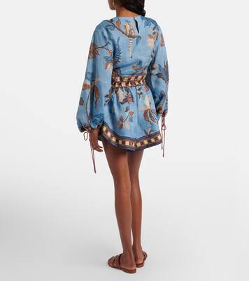 شورت من الكتّان بطبعات Georgie | Alémais