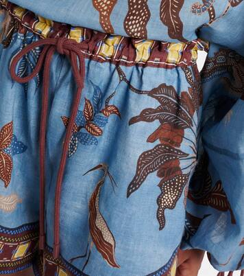 شورت من الكتّان بطبعات Georgie | Alémais