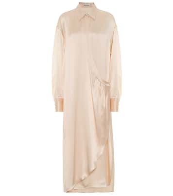 Abito lungo in raso di seta | Jil Sander