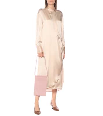 Abito lungo in raso di seta | Jil Sander
