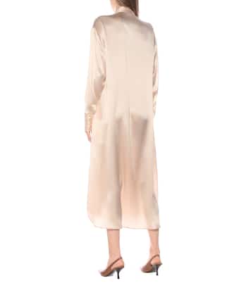 Abito lungo in raso di seta | Jil Sander