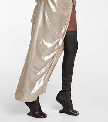 Cantilever leather over-the-knee boots | Rick Owens