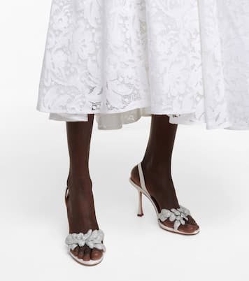 Galactic Flower 95 embellished sandals | Aquazzura