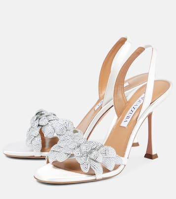 Galactic Flower 95 embellished sandals | Aquazzura