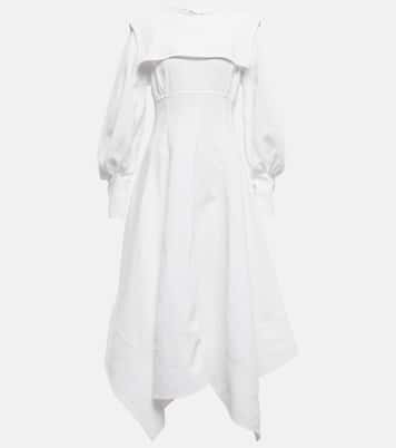 Asymmetric linen midi dress | Jil Sander